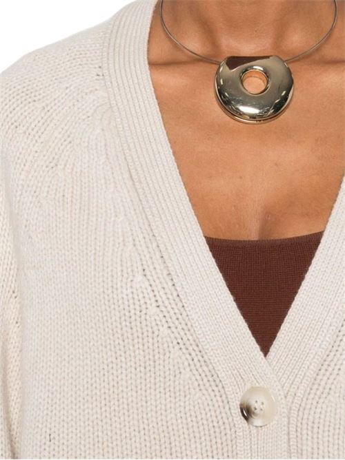 V-neck cardigan SOFT GOAT | S25SF23086CHALK